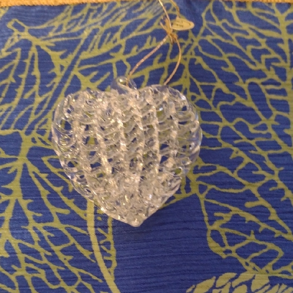 Clear Heart-Shaped Ornament